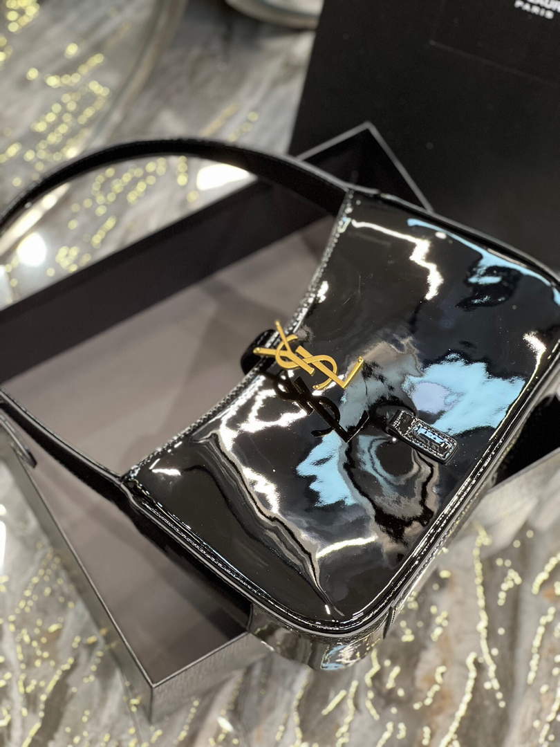 YSL LE5¨¤7 657228 Hobo Bag In Patent Leather Black