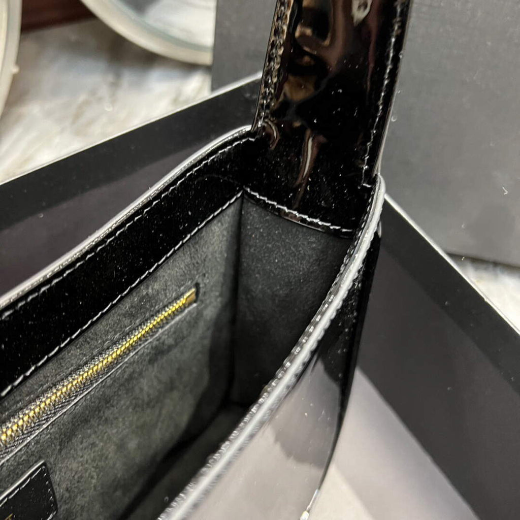 YSL LE5¨¤7 657228 Hobo Bag In Patent Leather Black