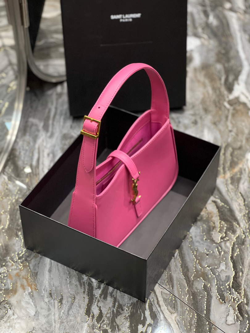YSL LE5¨¤7 657228 Hobo Bag In Smooth Leather Plum