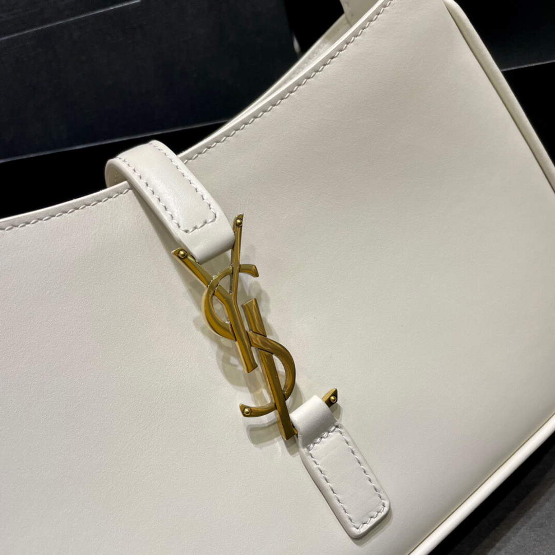 YSL LE5¨¤7 657228 Hobo Bag In Smooth Leather White