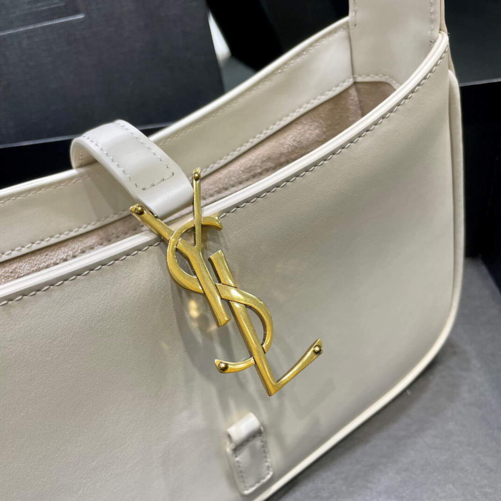 YSL LE5¨¤7 657228 Hobo Bag In Smooth Leather White