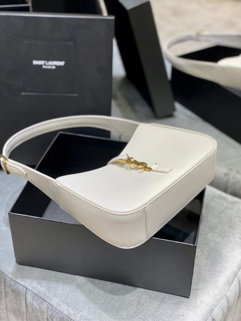 YSL LE5¨¤7 657228 Hobo Bag In Smooth Leather White