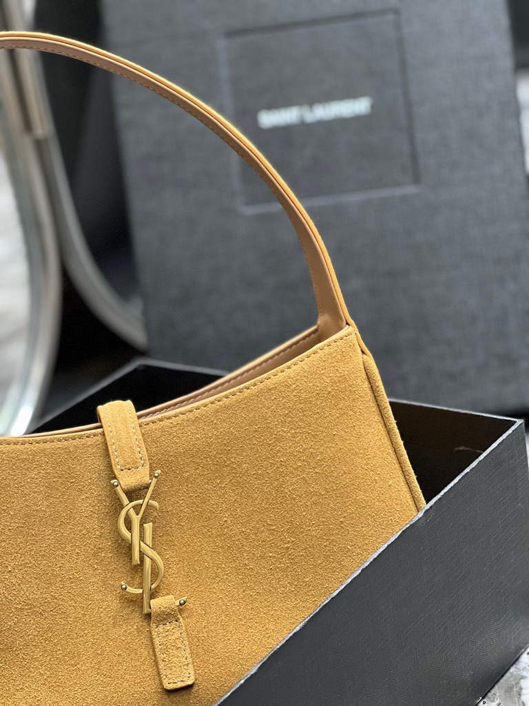 YSL LE5¨¤7 657228 Hobo Bag In Sable Suede calfskin Apricot
