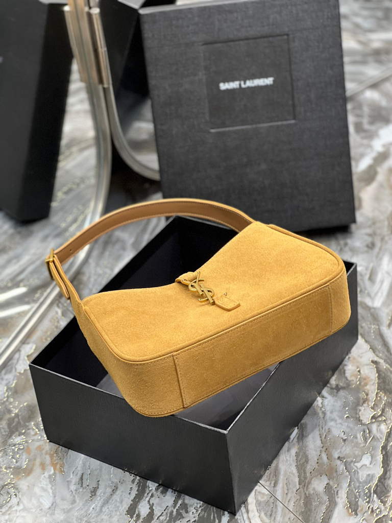 YSL LE5¨¤7 657228 Hobo Bag In Sable Suede calfskin Apricot