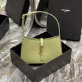 YSL LE5¨¤7 657228 Hobo Bag In Smooth Leather Light Green - Default Title - View 1
