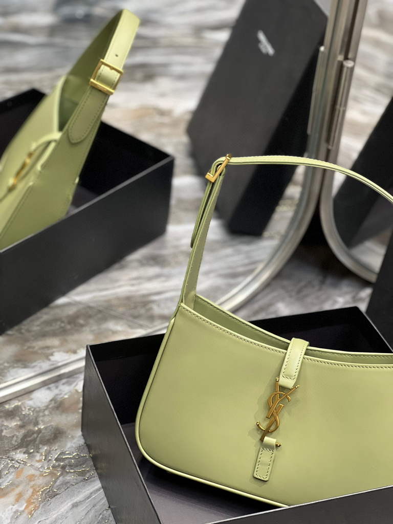 YSL LE5¨¤7 657228 Hobo Bag In Smooth Leather Light Green