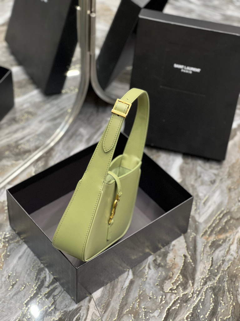 YSL LE5¨¤7 657228 Hobo Bag In Smooth Leather Light Green