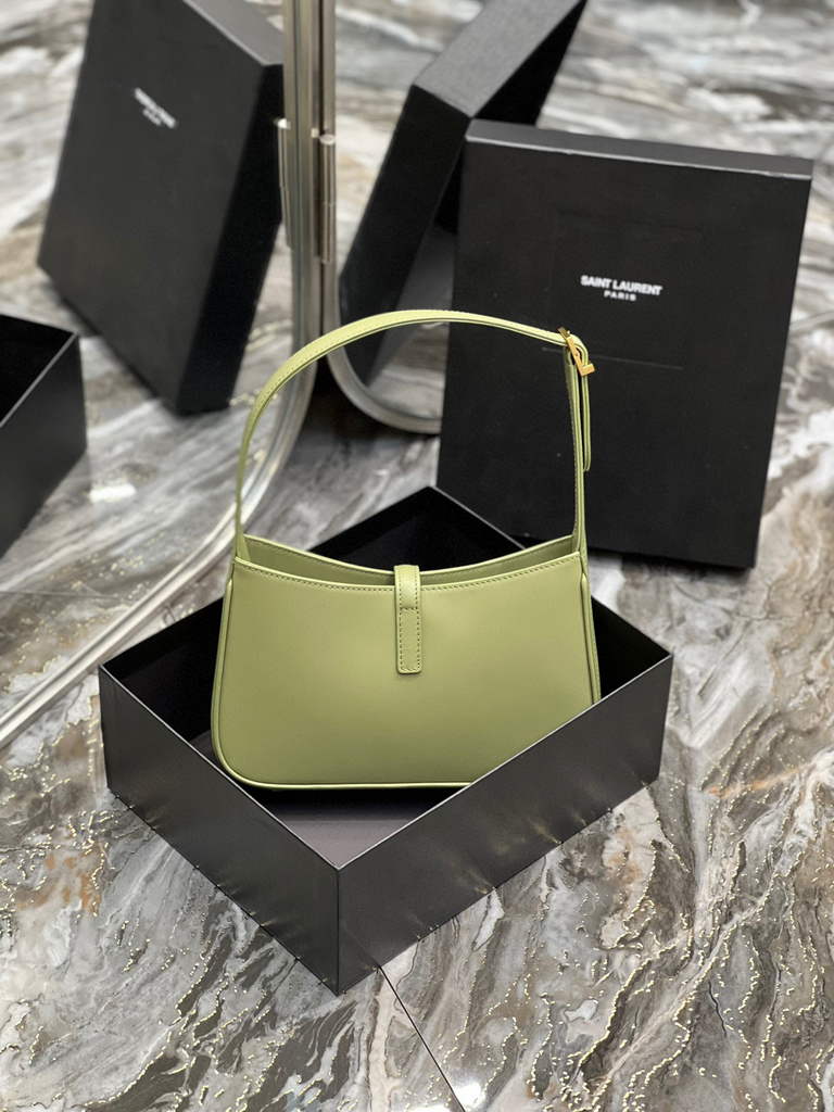 YSL LE5¨¤7 657228 Hobo Bag In Smooth Leather Light Green