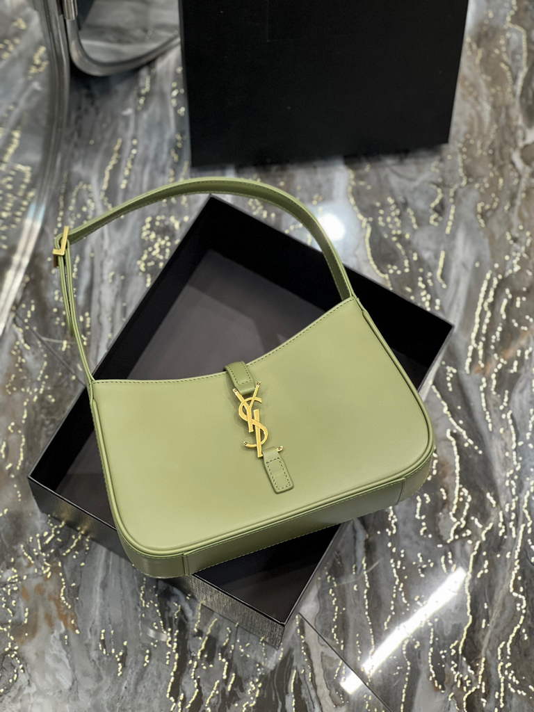 YSL LE5¨¤7 657228 Hobo Bag In Smooth Leather Light Green