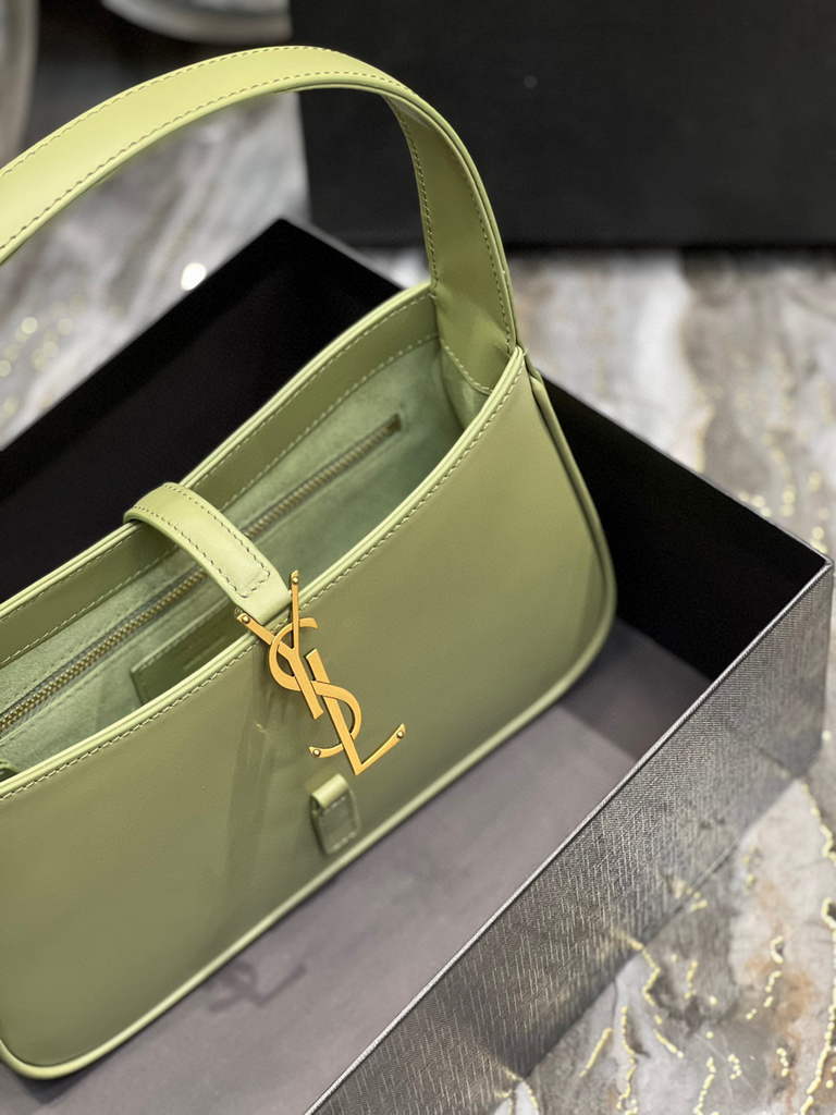 YSL LE5¨¤7 657228 Hobo Bag In Smooth Leather Light Green