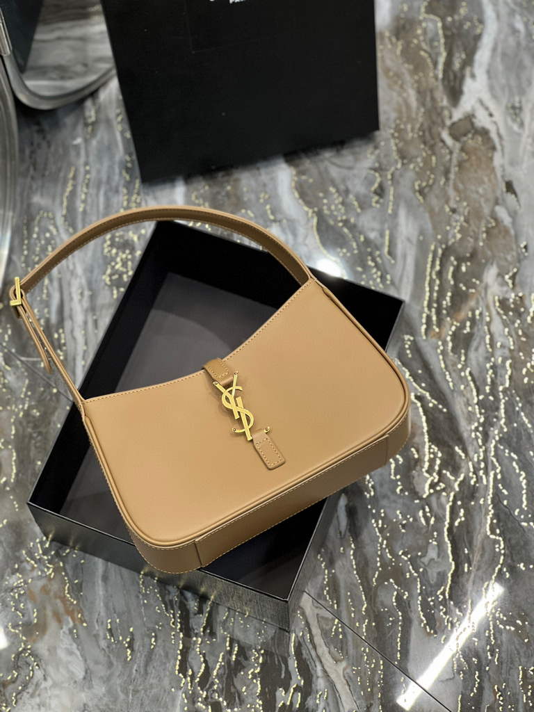 YSL LE5¨¤7 Hobo Bag In Smooth Leather 657228 Apricot