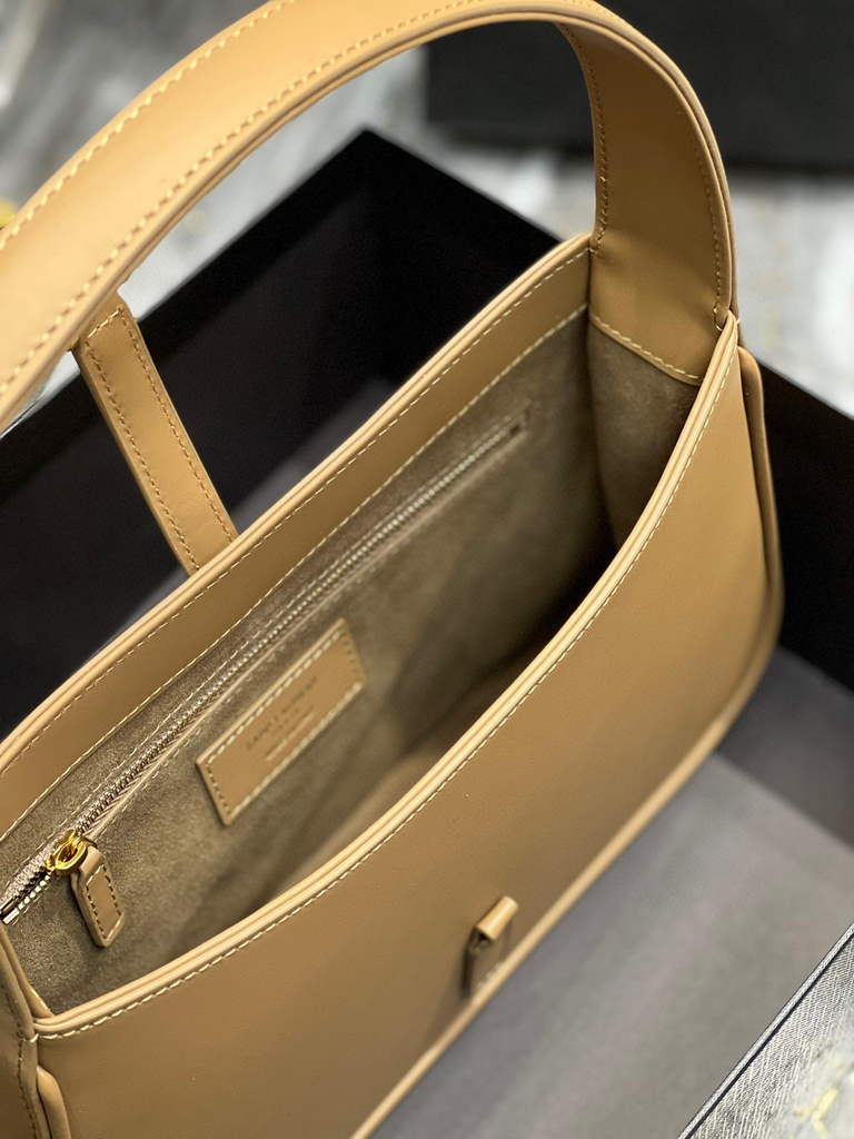 YSL LE5¨¤7 Hobo Bag In Smooth Leather 657228 Apricot