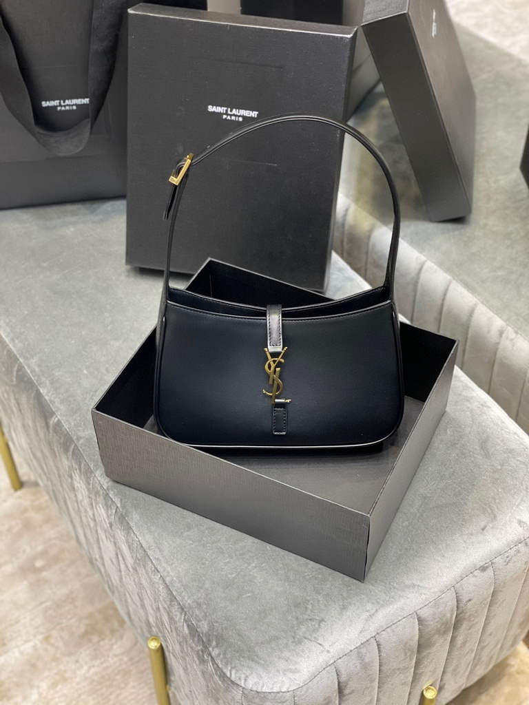 YSL LE5¨¤7 657228 Hobo Bag In Smooth Leather Black
