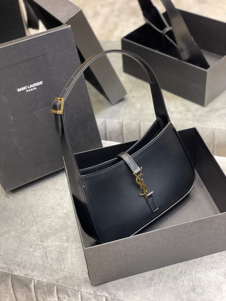 YSL LE5¨¤7 657228 Hobo Bag In Smooth Leather Black