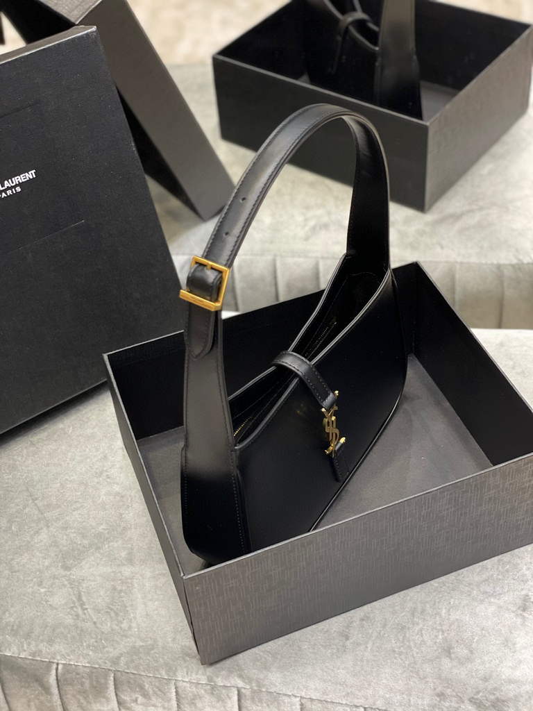 YSL LE5¨¤7 657228 Hobo Bag In Smooth Leather Black