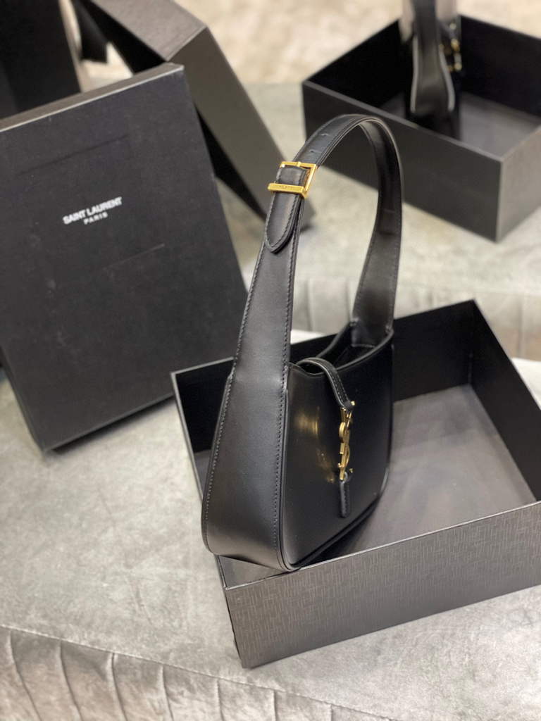 YSL LE5¨¤7 657228 Hobo Bag In Smooth Leather Black