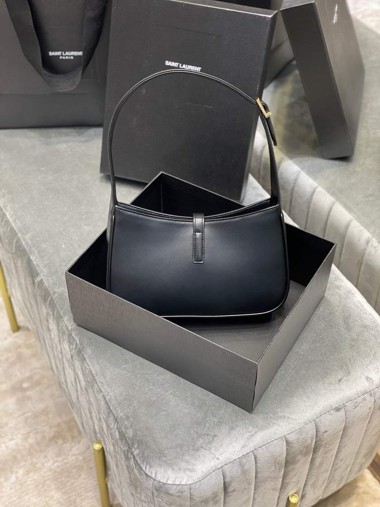YSL LE5¨¤7 657228 Hobo Bag In Smooth Leather Black