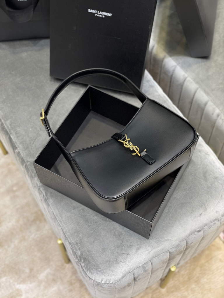 YSL LE5¨¤7 657228 Hobo Bag In Smooth Leather Black