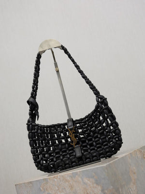 YSL LE5À7 657228 Hobo Bag  in wood beads Black - Default Title - View 2