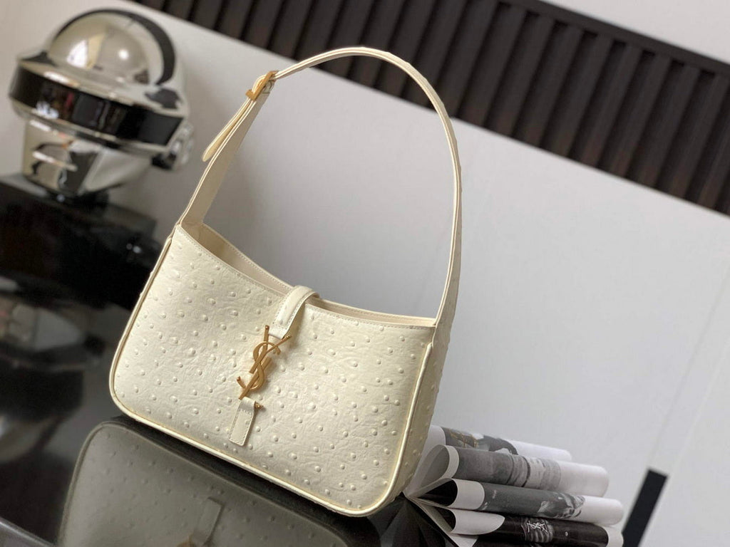 YSL LE5¨¤7 657228 Hobo Bag Ostrich Leather