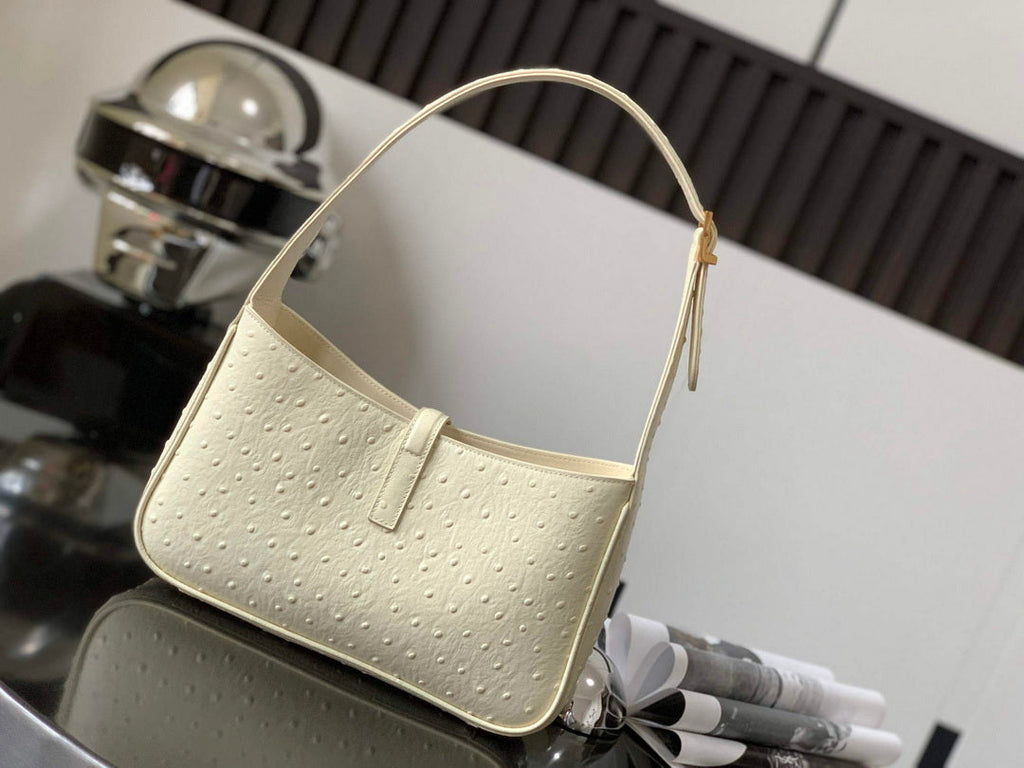 YSL LE5¨¤7 657228 Hobo Bag Ostrich Leather