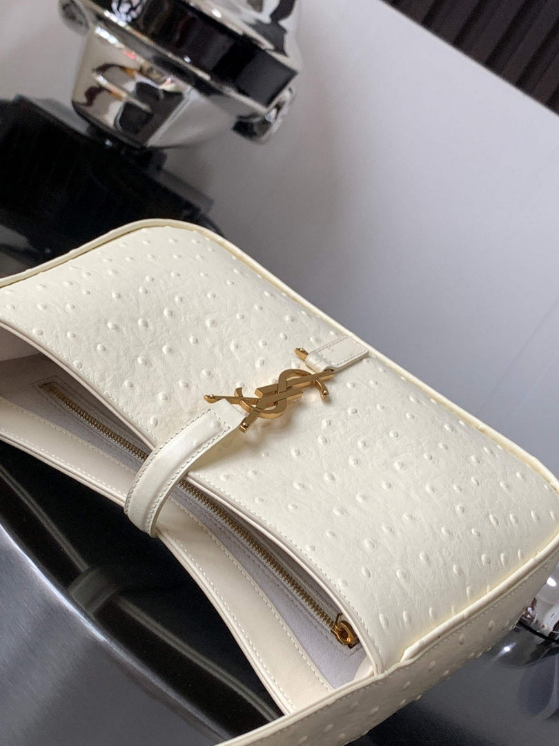 YSL LE5¨¤7 657228 Hobo Bag Ostrich Leather