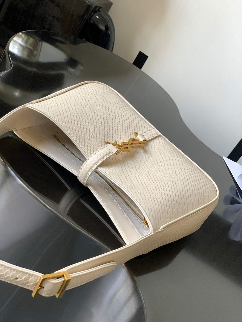 YSL LE5¨¤7 657228 Hobo Bag Python Leather light apricot
