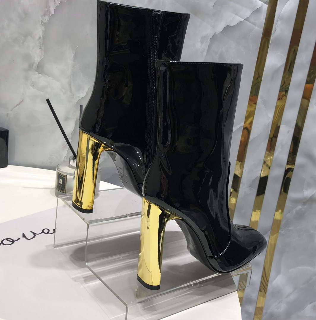 YSL Women's Boots Designer Saint Laurent High Shoes patent leather Y67210