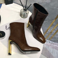 YSL Women's Boots Designer Saint Laurent High Shoes Y67211 - US 4=Euro 35 - View 1
