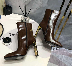 YSL Women's Boots Designer Saint Laurent High Shoes Y67211 - US 4=Euro 35 - View 6