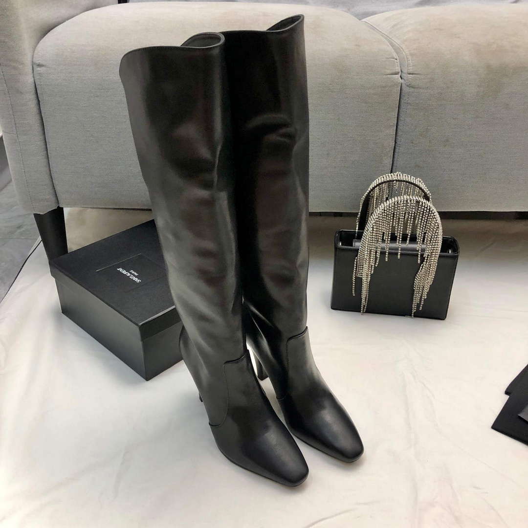 YSL Women's Boots Designer Saint Laurent High Shoes Y67214