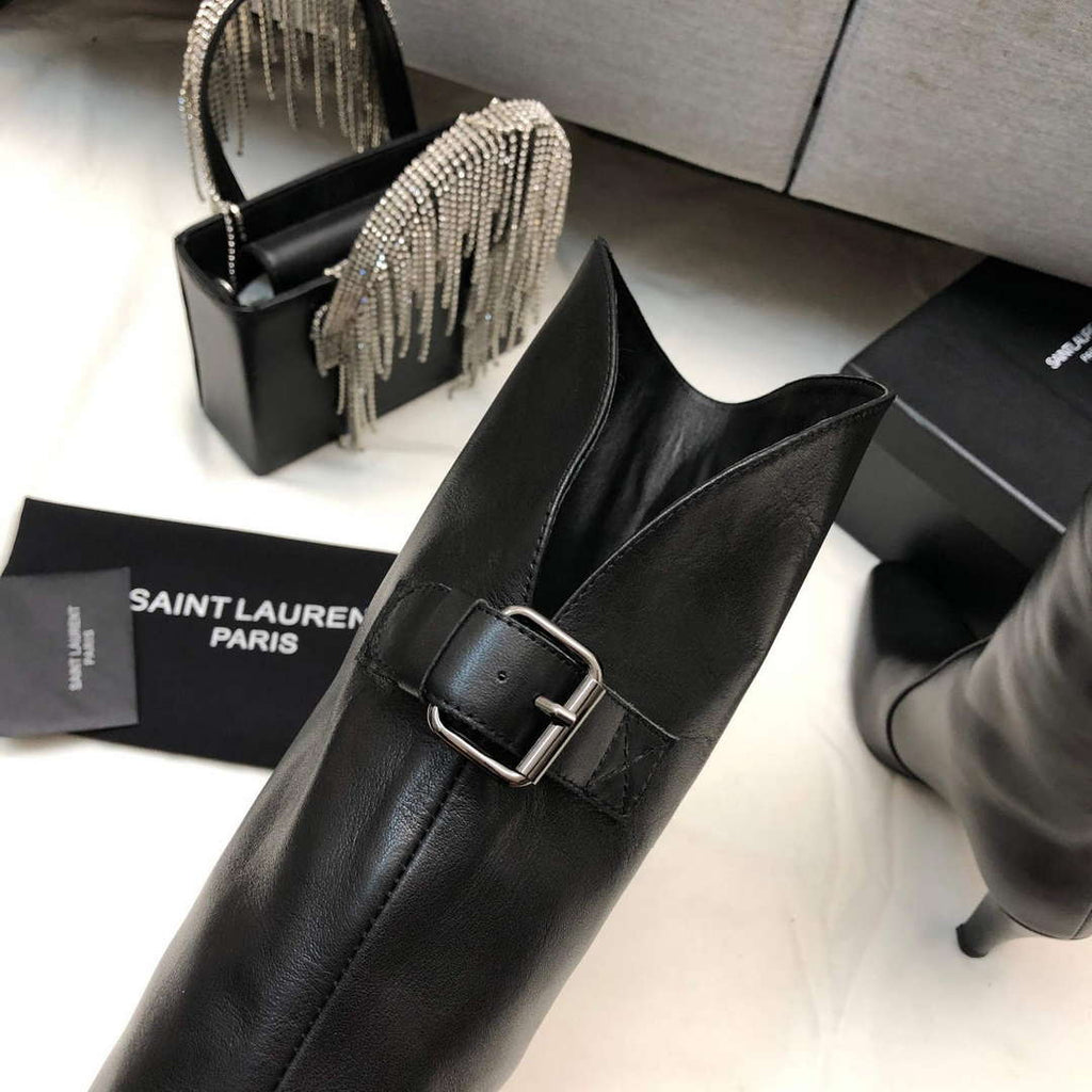 YSL Women's Boots Designer Saint Laurent High Shoes Y67214