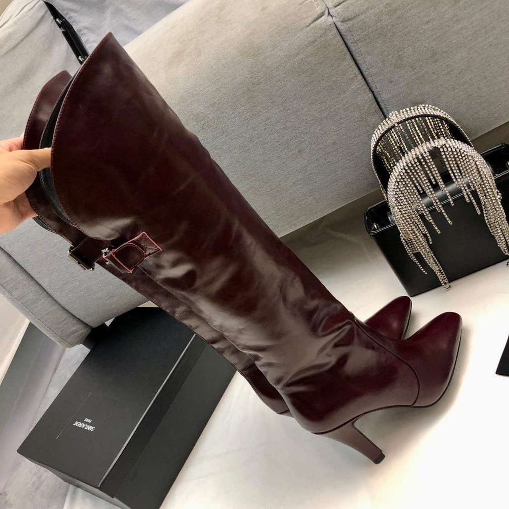 YSL Women's Boots Designer Saint Laurent High Shoes Y67215
