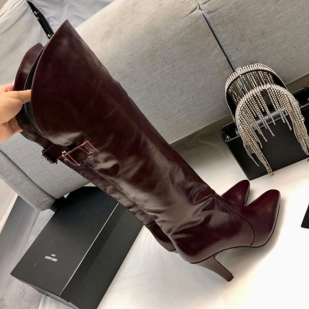 YSL Women's Boots Designer Saint Laurent High Shoes Y67215