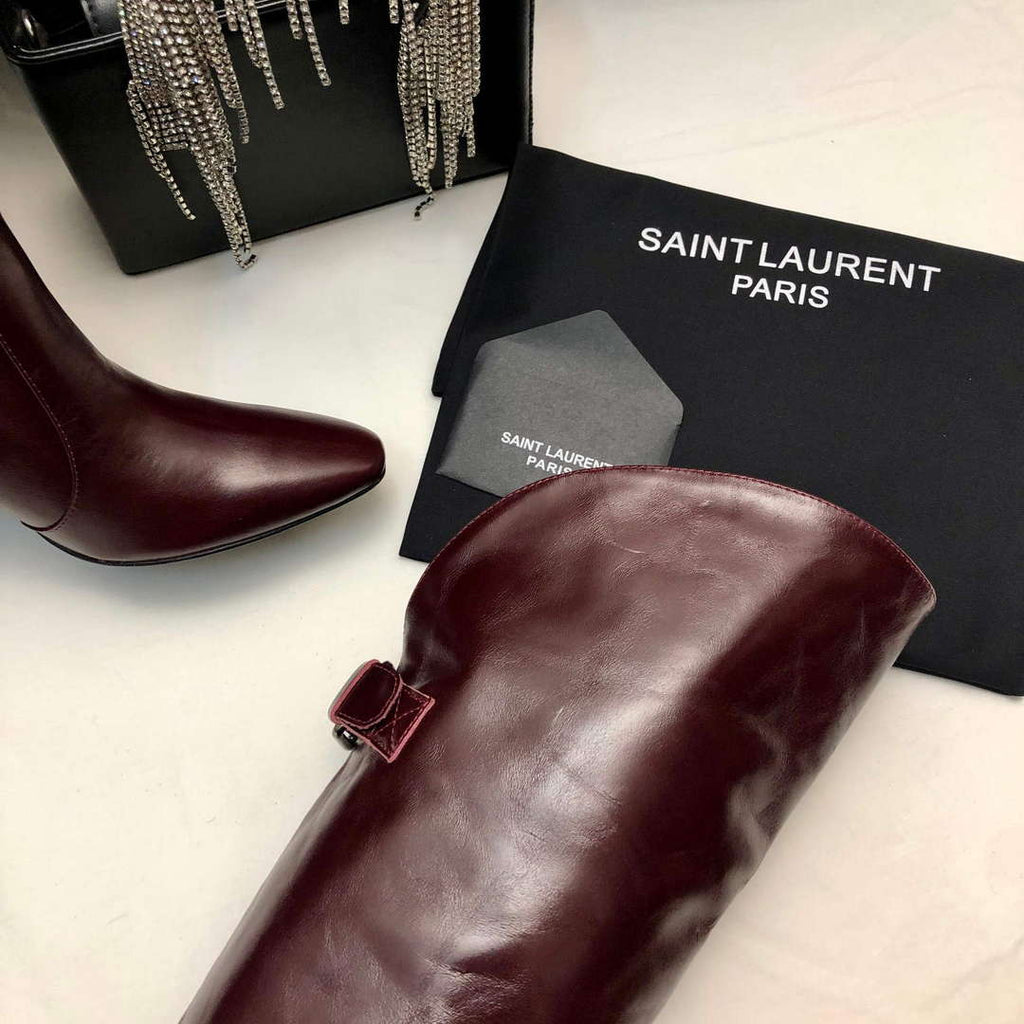 YSL Women's Boots Designer Saint Laurent High Shoes Y67215
