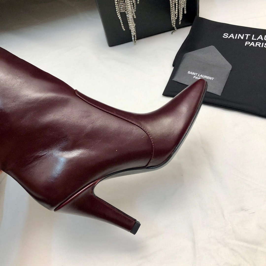 YSL Women's Boots Designer Saint Laurent High Shoes Y67215