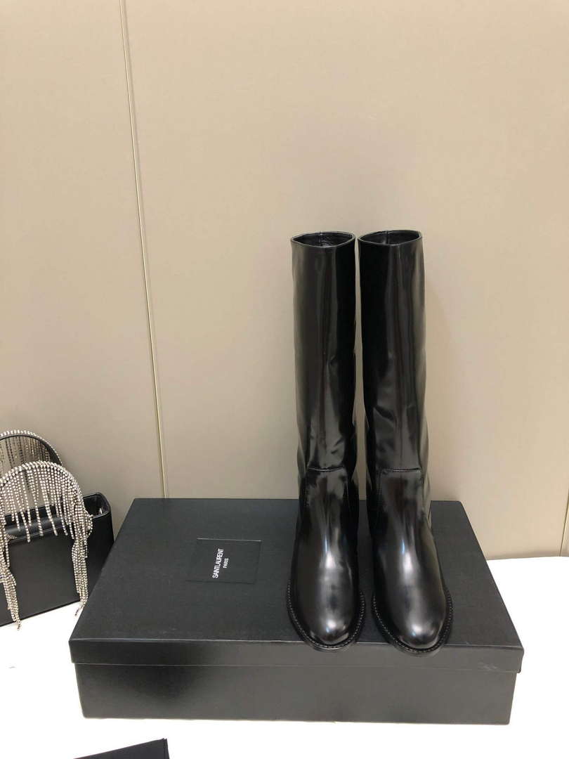 YSL Women's Boots Designer Saint Laurent High Shoes Y67216