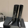 YSL Women's Boots Designer Saint Laurent High Shoes Y67216 - US 4=Euro 35 - View 1