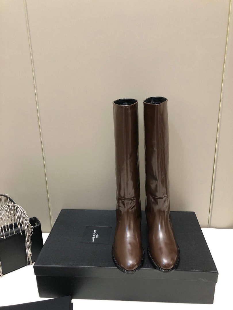 YSL Women's Boots Designer Saint Laurent High Shoes Y67217