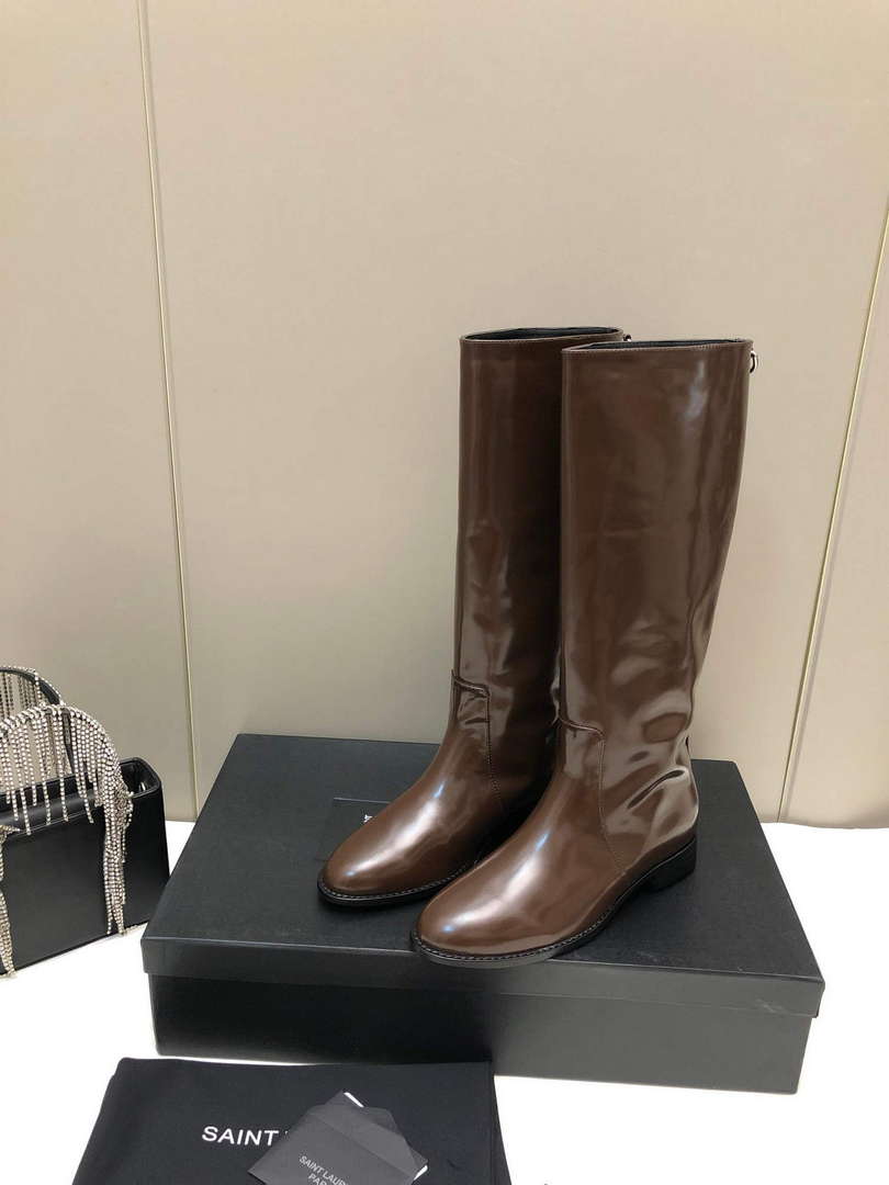YSL Women's Boots Designer Saint Laurent High Shoes Y67217
