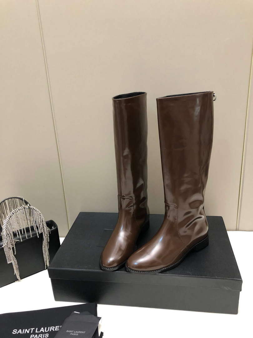 YSL Women's Boots Designer Saint Laurent High Shoes Y67217