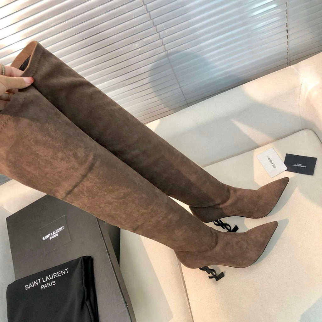 YSL Women's Boots Designer Saint Laurent High Shoes Y67219