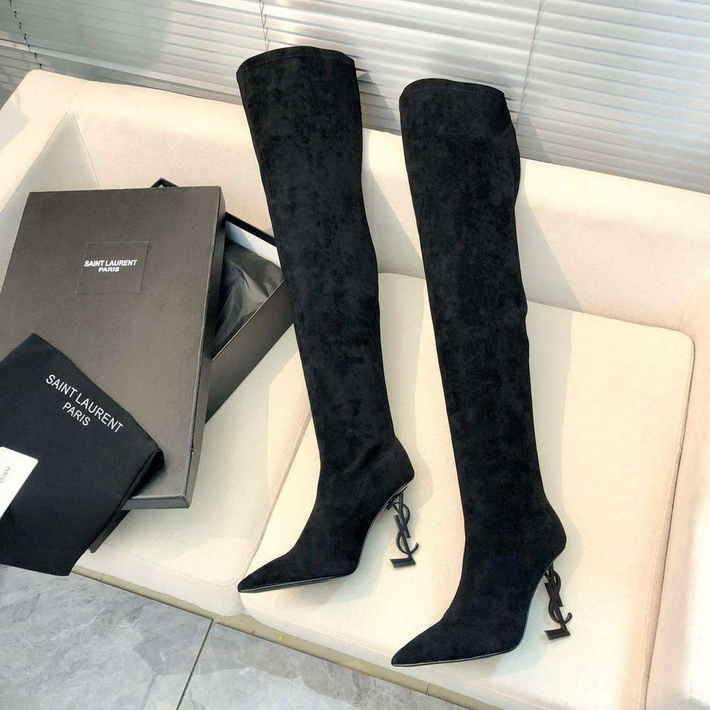 YSL Women's Boots Designer Saint Laurent High Shoes Y67220