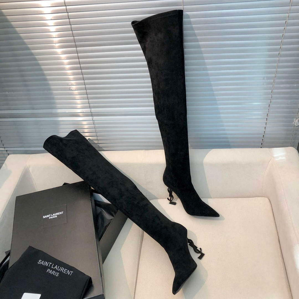 YSL Women's Boots Designer Saint Laurent High Shoes Y67220