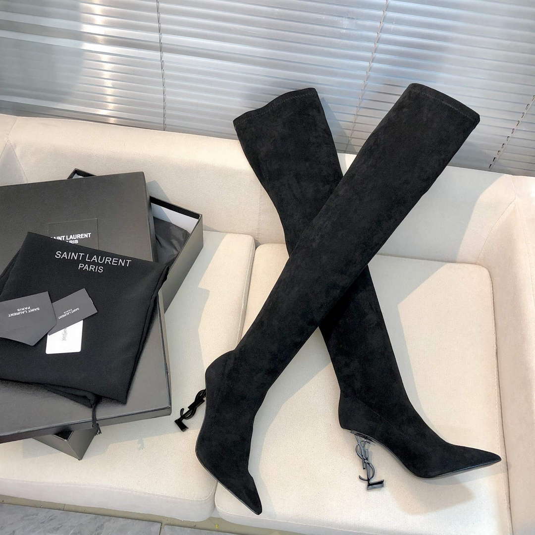 YSL Women's Boots Designer Saint Laurent High Shoes Y67220