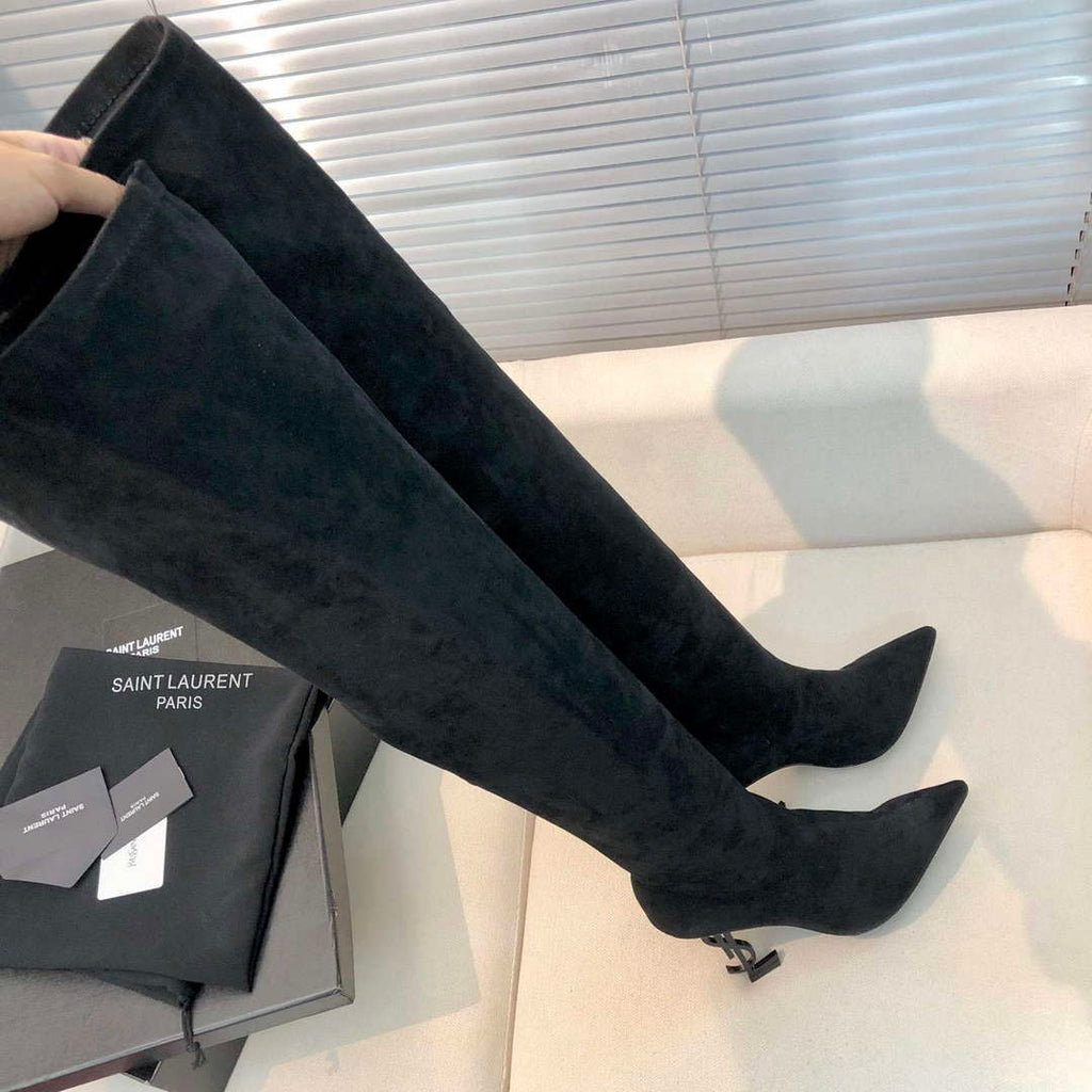 YSL Women's Boots Designer Saint Laurent High Shoes Y67220