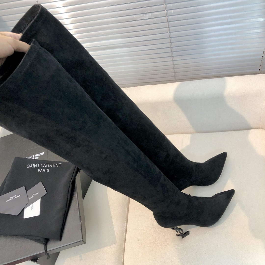 YSL Women's Boots Designer Saint Laurent High Shoes Y67220