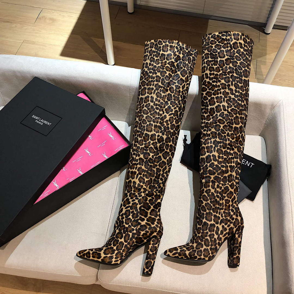 YSL Women's Boots Designer Saint Laurent High Shoes Y67221