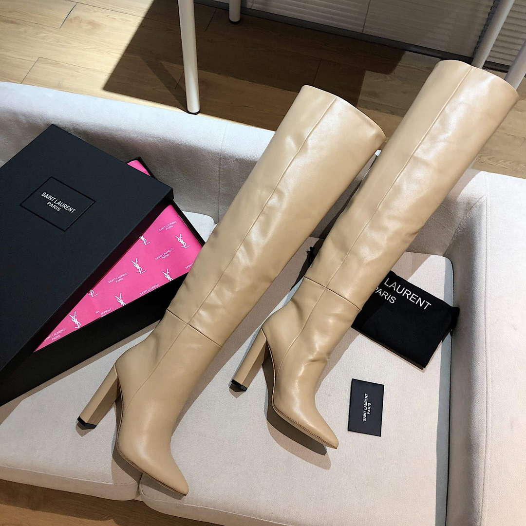 YSL Women's Boots Designer Saint Laurent High Shoes Y67222