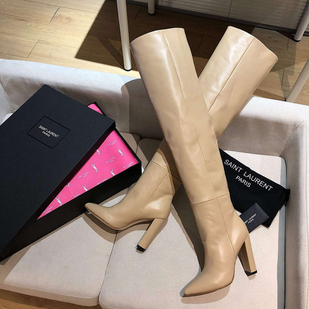 YSL Women's Boots Designer Saint Laurent High Shoes Y67222